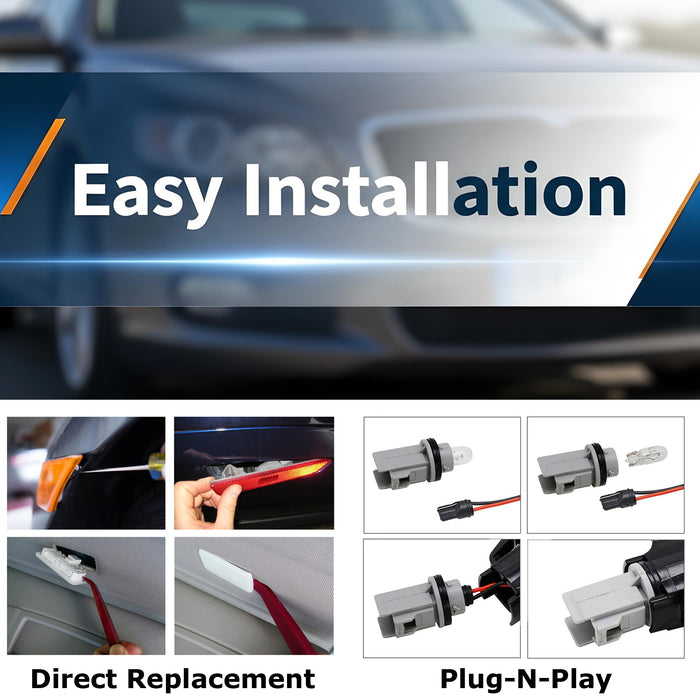 LH RH OE-Spec Rear Bumper Reflector Lenses For BMW 2014-19 F15 X5 Regular Bumper