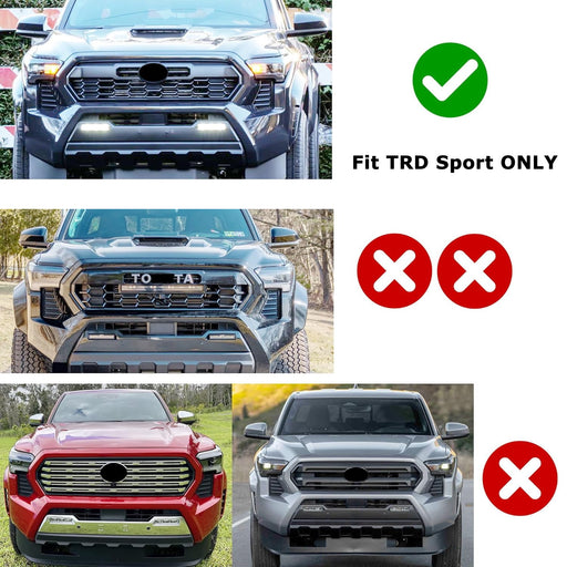 Classic Retro Heritage 3-Color Grille Inserts For Toyota 2024+ Tacoma TRD Sport