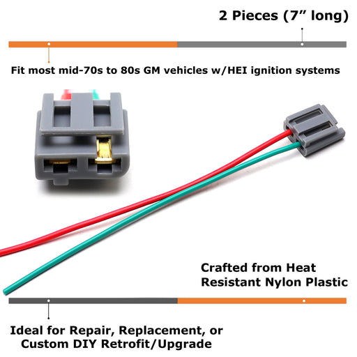 HEI Distributor Wire Harness For GM V8 Vehicle 12V Battery Power or Tachometer