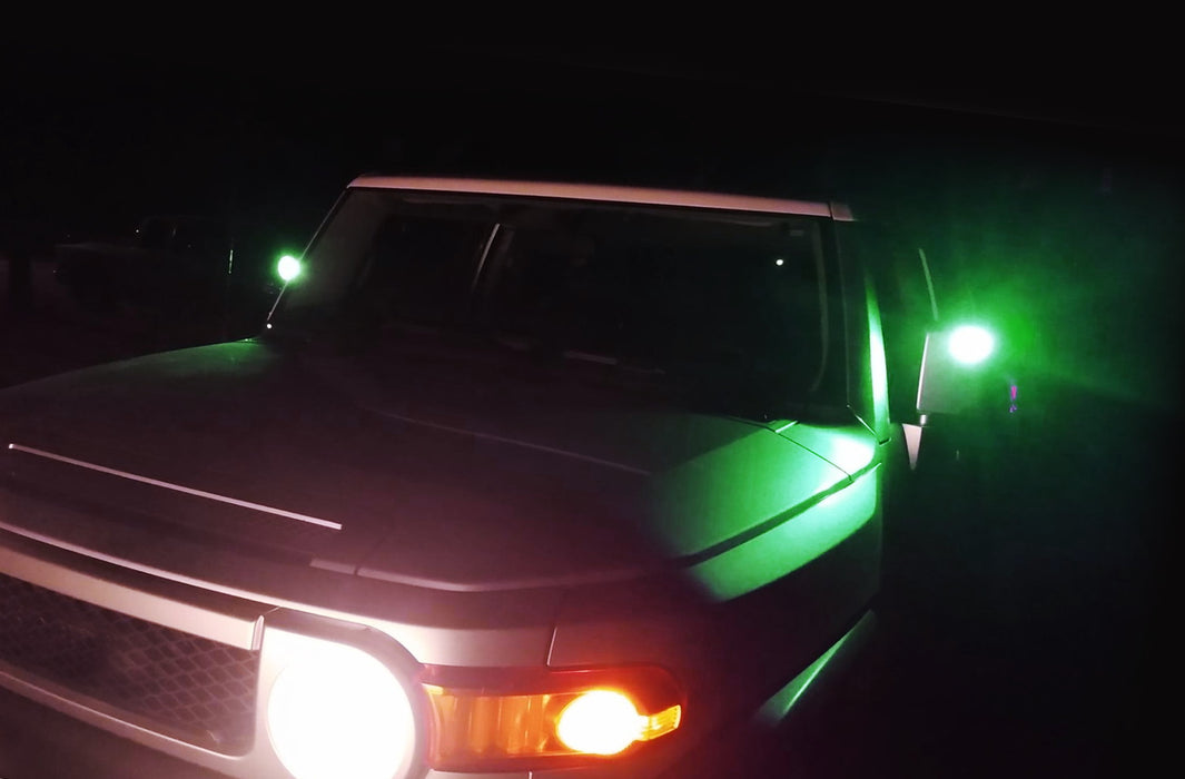 Green 4-SMD High Power LED Side Mirror Light Bulbs For 2007-14 Toyota FJ Cruiser
