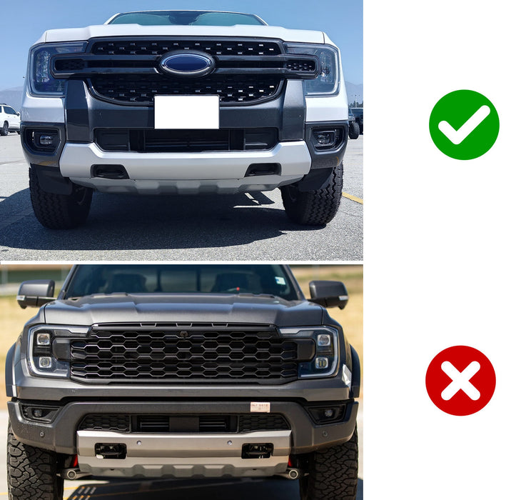 Lower Grille Fit 96W LED Light Bar Kit w/ Bracket, Relay For Ford 2024-up Ranger