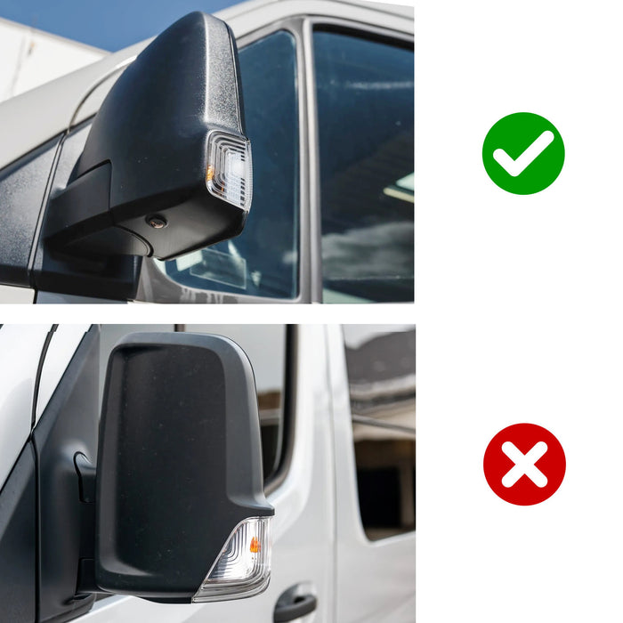 Smoke Lens Side Mirror Turn Signal Light Housings For Mercedes 2018-up Sprinter