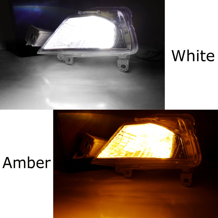 Clear Lens Turn Signal Lamp Replace White LED DRL/Amber Blinker For 19-22 Altima