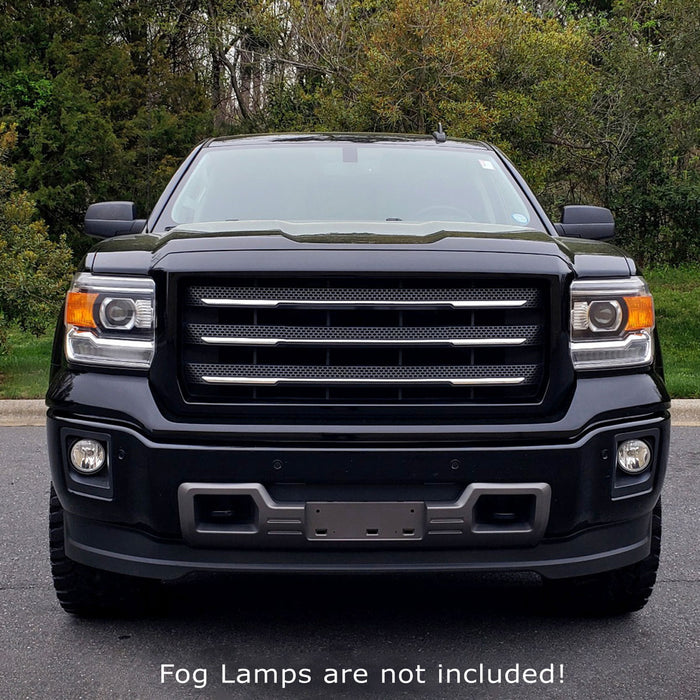 OE-Spec LH RH Lower Bumper Fog Light Bezel Covers For 2014-2016 GMC Sierra 1500