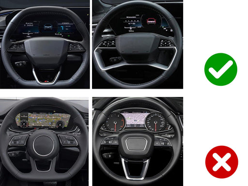 Red Aluminum Larger Paddle Shifter Extensions For Audi 25+ A5 A6 Q4 Q5 Q6 e-Tron