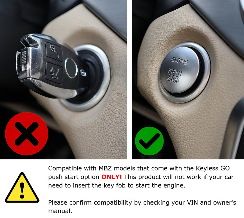 Sports Red Engine Start/Stop Push Button Replacement For Mercedes Gen1 Push Go