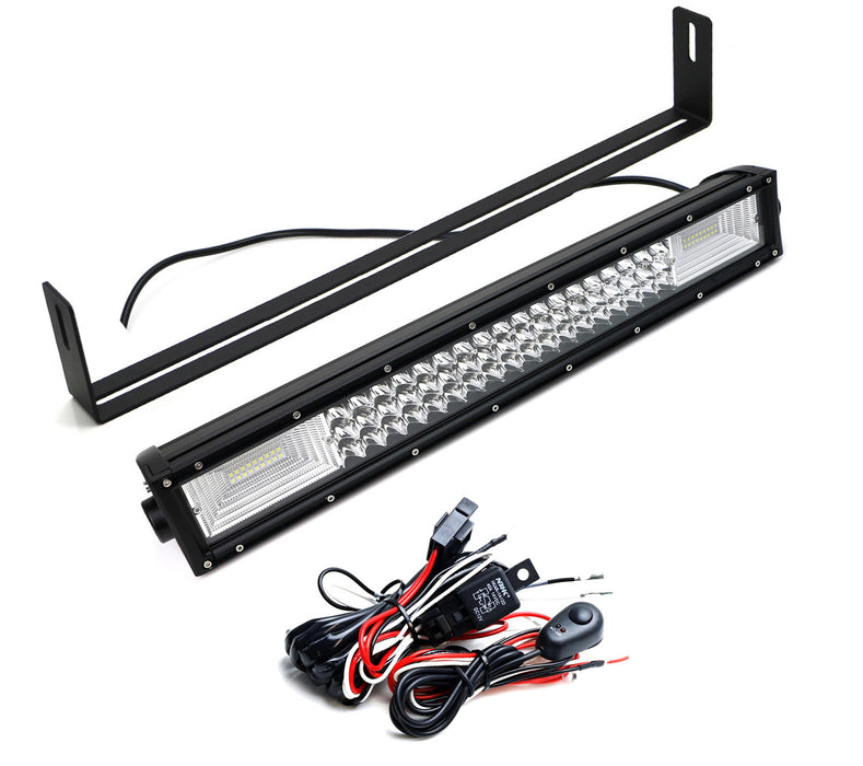 Grille Mount 21" LED Light Bar Kit w/Brackets + Relay For 2015-18 RAM 1500 Rebel