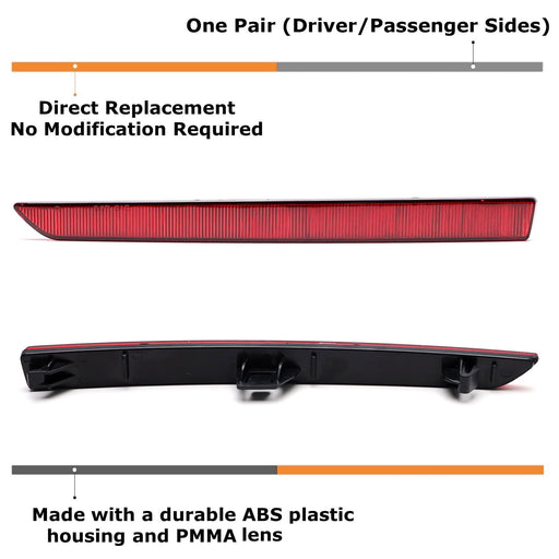 Dark Red Lens Rear Bumper Reflector Replacement Lamps For BMW F80 M3, F82/F83 M4