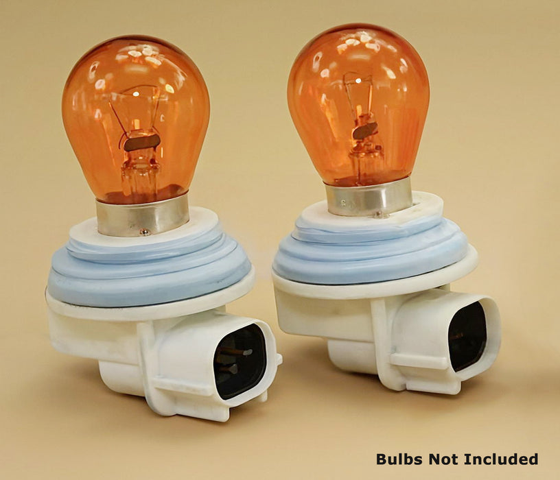 (2) 1156 Headlight Front Turn Signal Bulb Plug Adapter Sockets For Hyundai Kia