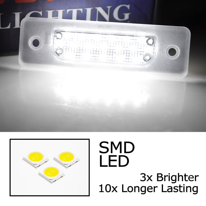 White Full LED License Plate Lights Kit For BMW E34 5 Series & M5, E32 7 Series