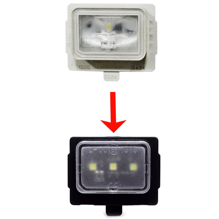 White Full LED License Plate Lights For Mercedes W205 W213 W222 C E S CLS Class