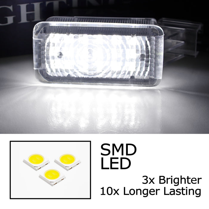 White 18-SMD Full LED Side Door Courtesy Lights For Acura TL TLX RLX RDX MDX ZDX