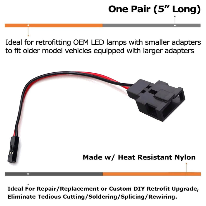 For Older Audi/VW Install Newer OEM LED License Plate Lamp Conversion Adapters