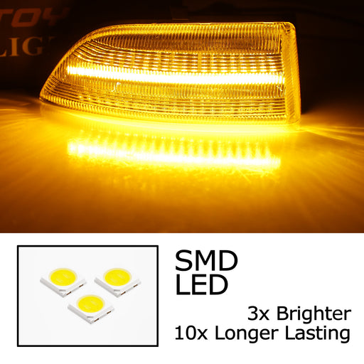 Clear Lens LED Dynamic Sequential Mirror Lights For Ford 2019-23 Ranger Lariat
