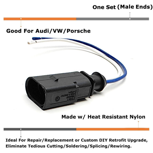 2-Pin Brake Pad Wear Indicator Sensor Pre-wired Plug Adapter For VW Audi Porsche