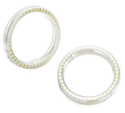 Pair 75mm Amber Yellow LED Headlight Retrofit Decoration Halo Ring Lighting Kit