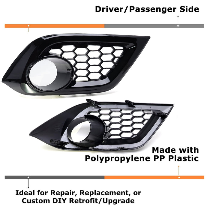Pair LH & RH Side OEM-Spec Gloss Fog Lamp Bezel Covers For Scion iM, Corolla iM