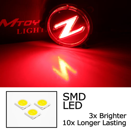 Euro Black-Out Red LED Illuminated Z-Emblem Rear Side Markers For BMW Z4 E85/E86