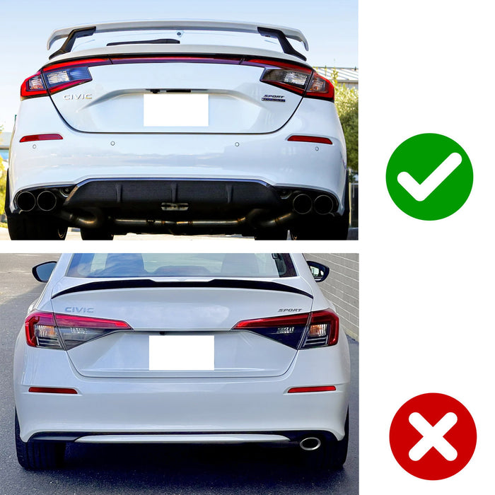 Full LED Bumper Reflector Brake/Sequential Signal Lamp For Honda 22+ Civic Hatch