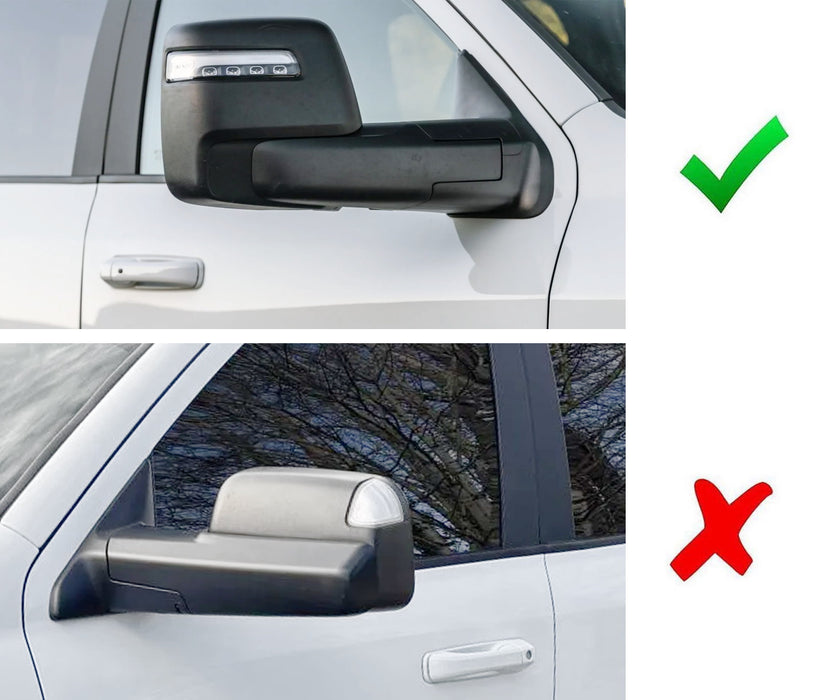 Clear Switchback LED Sequential Blink Side Mirror Lights For 23-up RAM 2500 3500
