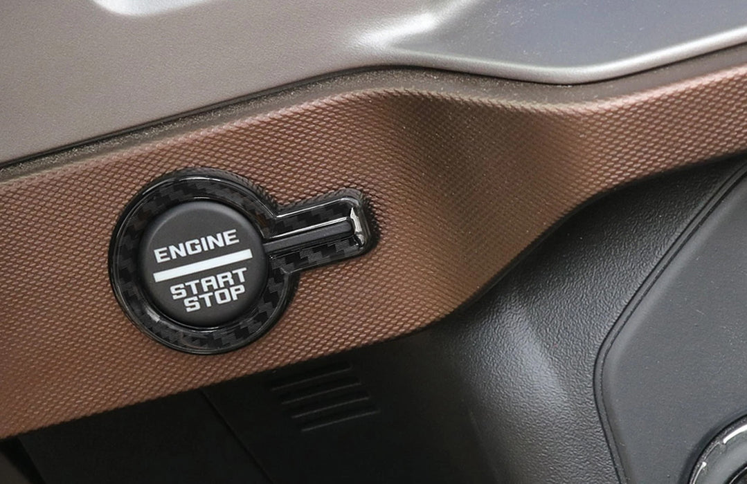 Carbon Fiber Engine Push Start Button Surrounding Trim For Ford 21-up Bronco