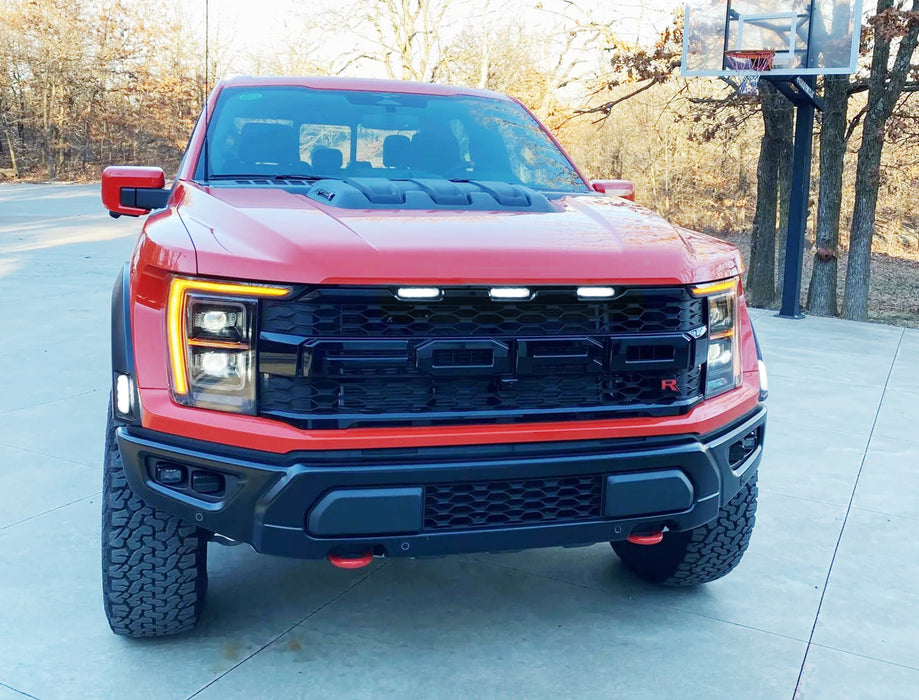 7pc Clear Lens White Full LED Grille & Fender Flare Lighting Kit For Gen3 Raptor