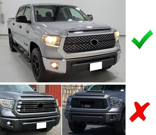 4pc Smoke Lens White LED Raptor Lighting For Toyota 18-21 Tundra w/ Comb Grille