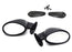 Matte Black California Claasic Retro Style Universal Oval Rear View Side Mirrors