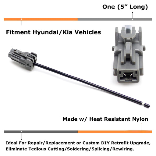 (1) 14AWG Starter Motor Solenoid Connector Pigtail Wire For Hyundai Kia Vehicles