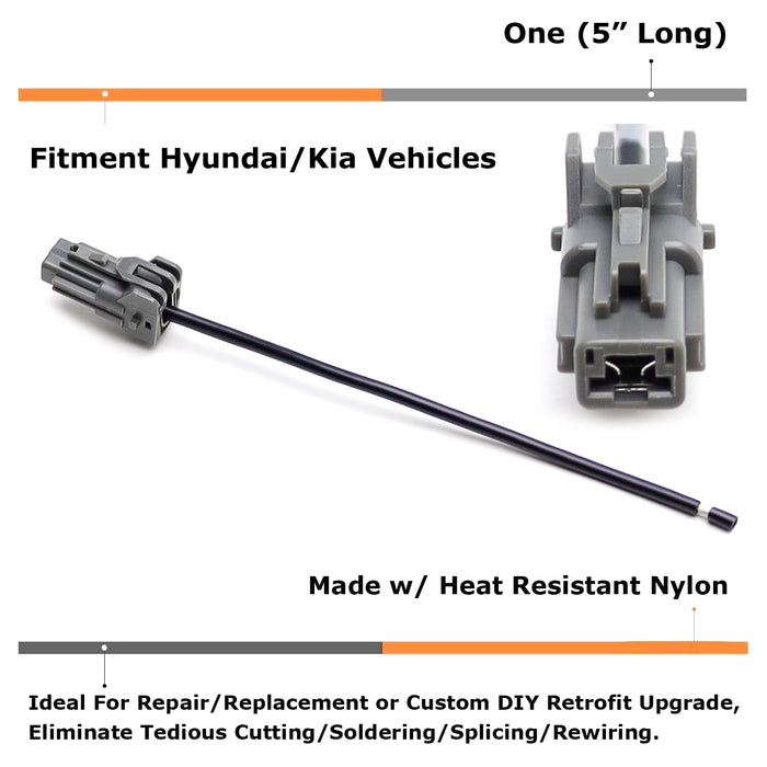 (1) 14AWG Starter Motor Solenoid Connector Pigtail Wire For Hyundai Kia Vehicles