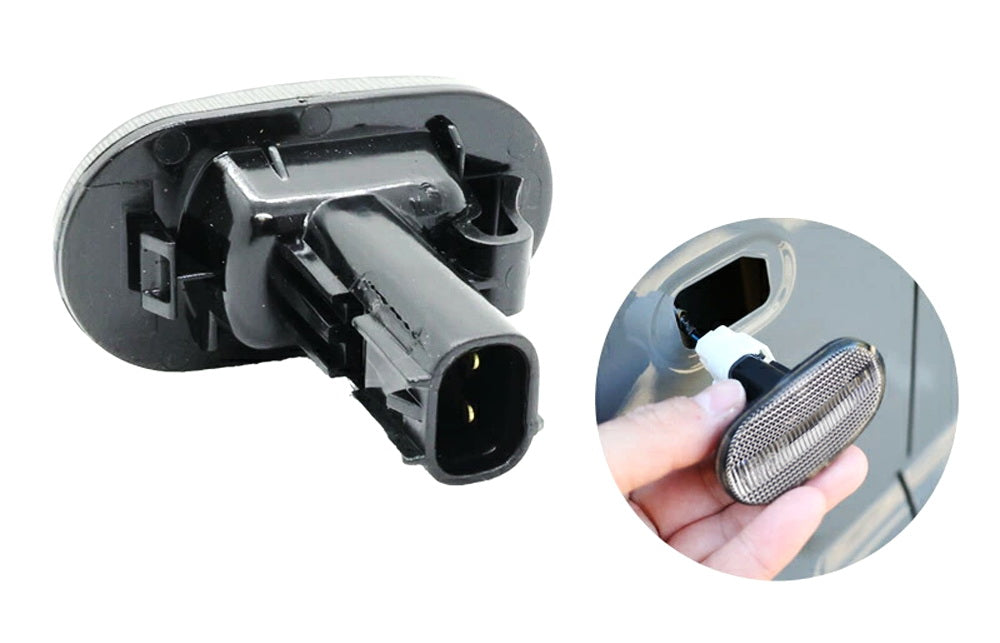 Clear Lens Sequential Blink LED Side Markers For JDM Suzuki 2005-12, 18-up Jimny