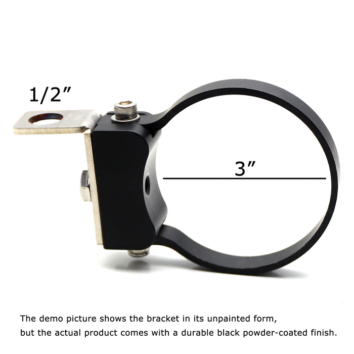 3" Bullbar Roll Bar Tube Adjustable Flag/Whip Light/CB Antenna Mount w/1/2" Hole