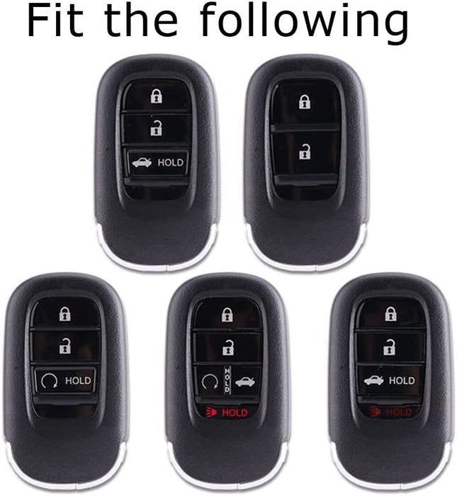 Black/Red Carbon Fiber Finish Plastic Key Fob Case Shell For Accord Civic CRV