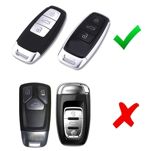 Black/Red Carbon Pattern Hard Key Cover For Audi 19-up A6 S6 A7 S7 A8 Q8 e-tron