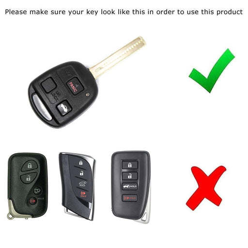 Carbon Fiber Silicone Key Cover For Lexus IS ES GS LS RX GX LX Blade Key Fob