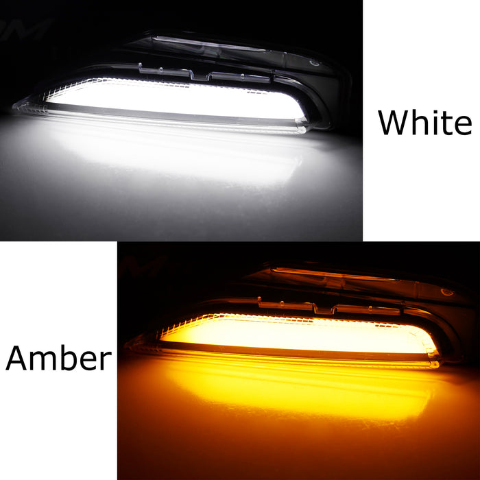 Turn Signal Replace Frosted White Lens Switchback LED Daylight For Infiniti Q50