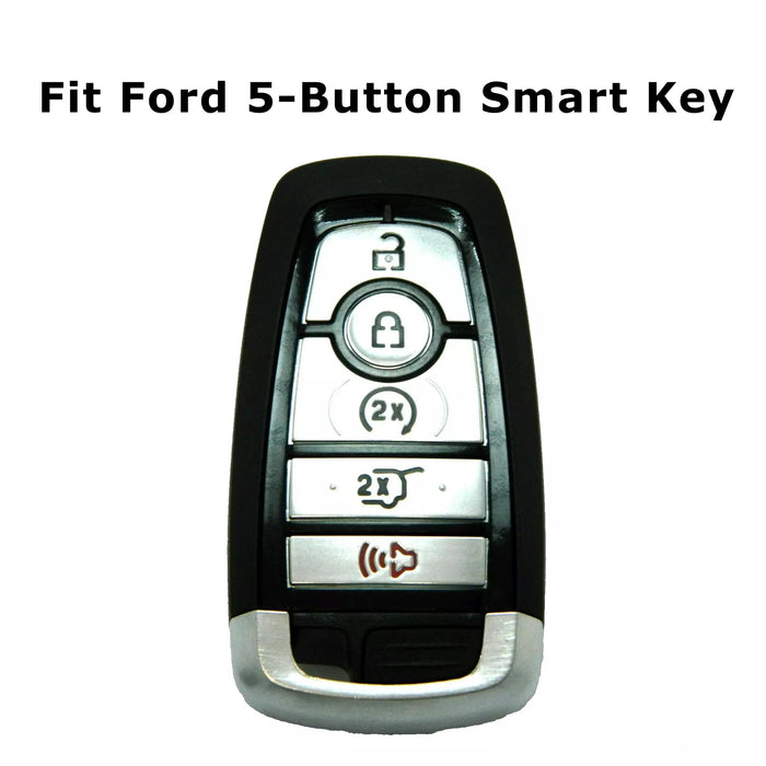 Key Fob w/ Iconic Red/White/Blue US Flag Stripe For Ford Mustang Raptor Bronco