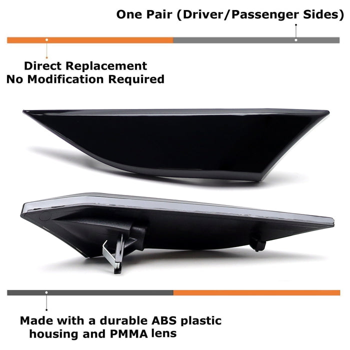 Euro Smoked Lens Front Side Marker Light Housings For Porsche 911 Boxster Cayman