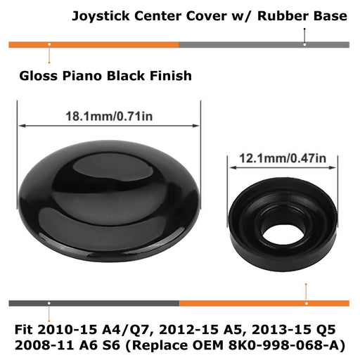 Center Console Navigation Joystick Mini Button Cover Cap For Audi A4 A5 A6 Q5 Q7
