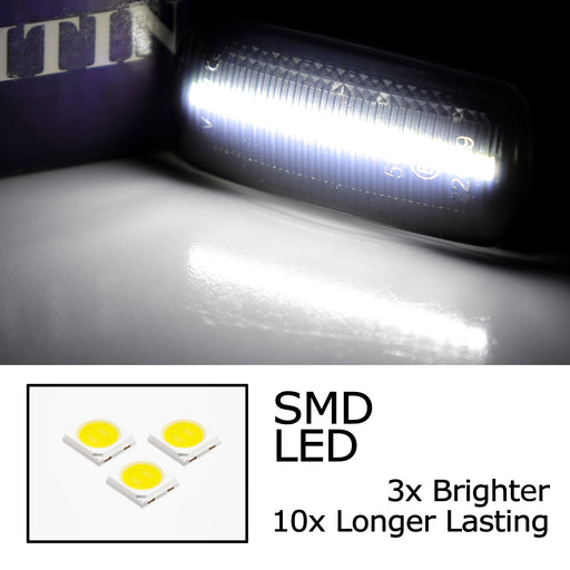 Smoke Lens Front/Rear All White LED Fender Side Marker Lamps For 2010-18 RAM DRW