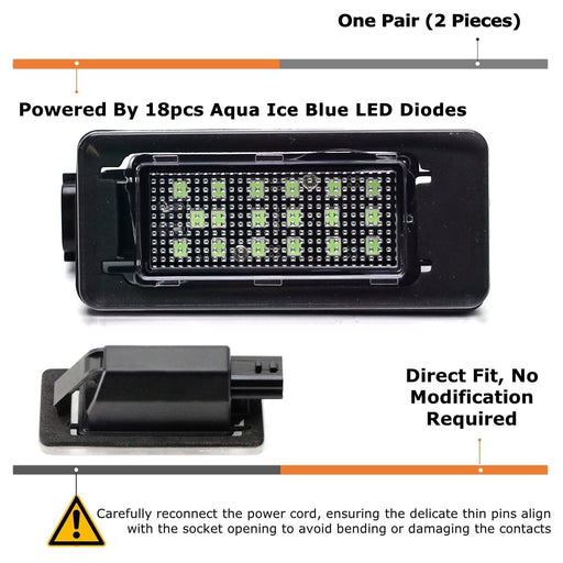 Ice Blue Full LED License Plate Light For 20-up Nissan Altima Sentra Versa Rogue