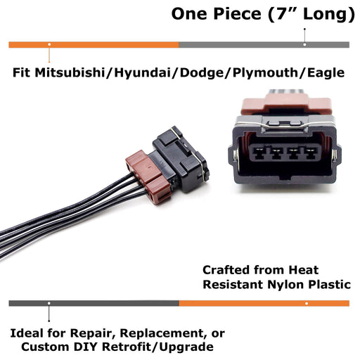 4-Way Female Adapter w/ 5" Pigtail For Toyota 4Runner MR2 Mitsubishi/Dodge TPS