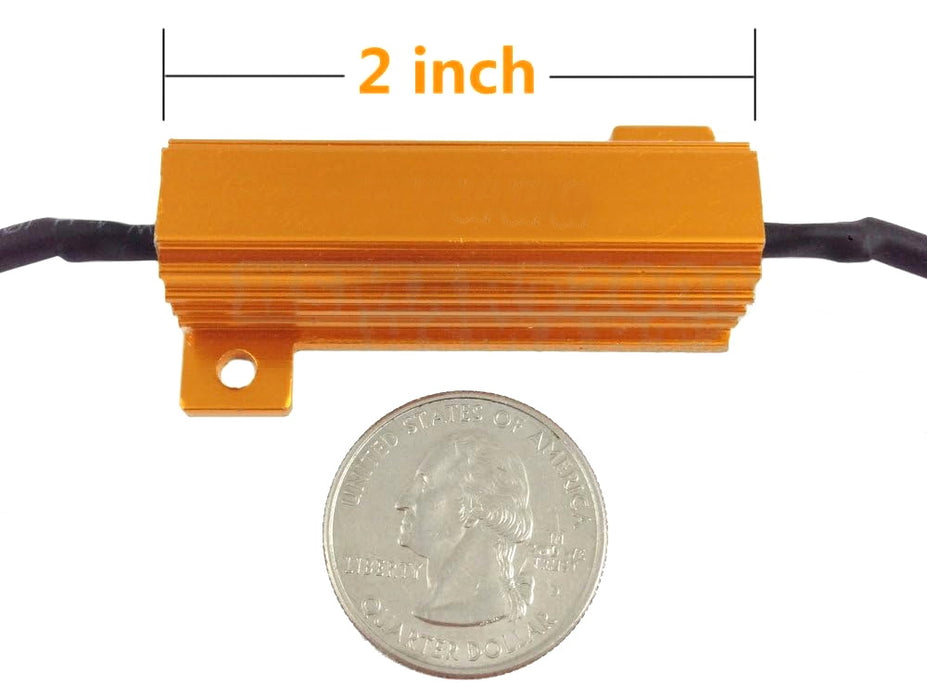 Inline Resistor Module 50W 6-Ohm Load Resistors w/ Inline 3156 Male Connectors For Turn Signa ...