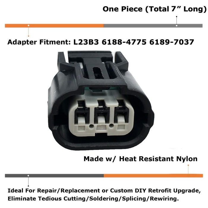 L23B3 Connector w/ Pigtail For Acura/Honda HVAC Switch/Camshaft Sensor/Headlight
