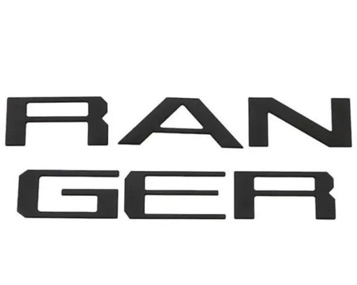 Matte Black Finish 3D Raised Tailgate Letter Pieces For 2019-2023 Ford Ranger