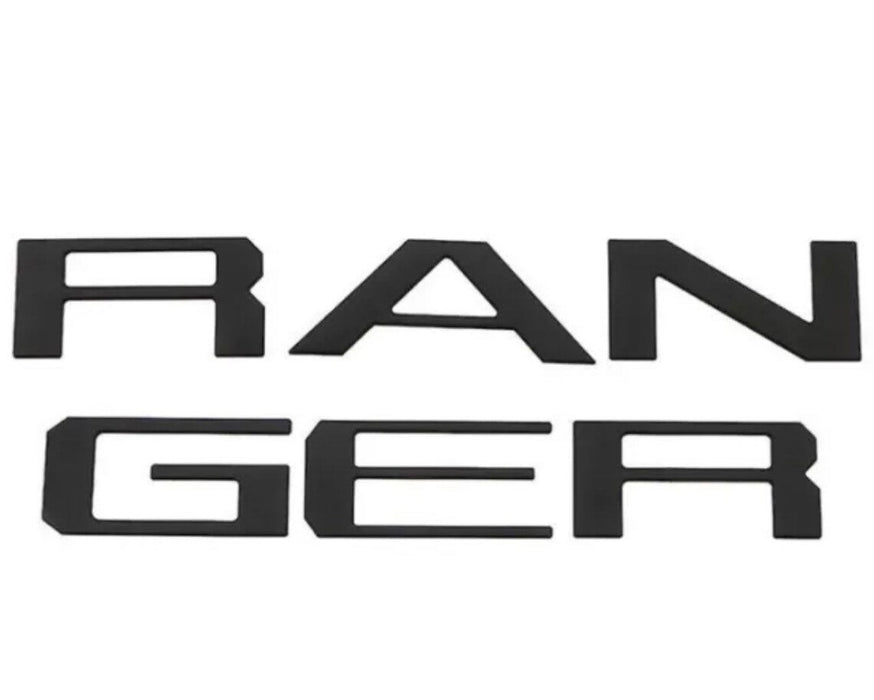 Matte Black Finish 3D Raised Tailgate Letter Pieces For 2019-2023 Ford Ranger