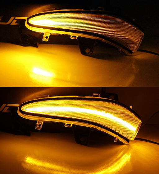 Clear Lens Amber LED Sequential Blink Side Mirror Lights For Lexus 2010-2015 RX