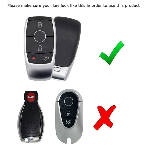 Black/Red Carbon Pattern Hard Key Cover For 17/18+ Mercedes E S G GLB GLC Class