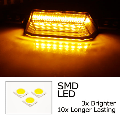 3pc Smoked Amber 9-LED Grille Lights For Toyota 22+ Tundra, Sequoia TRD Pro ONLY