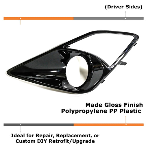 One Piece LH Driver Side OE-Spec Fog Lamp Bezel Cover For 2013-2016 Scion FRS 86